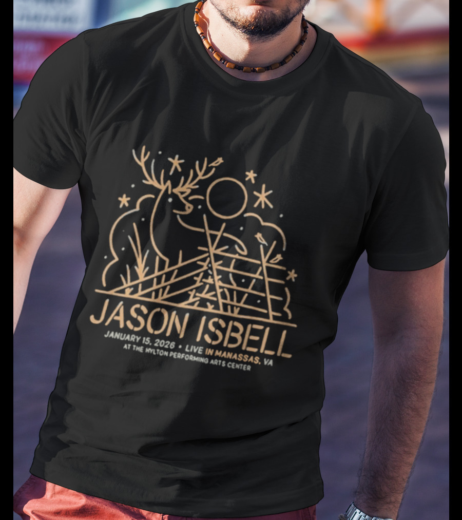 Jason Isbell Live January 15 2026 Manassas Virginia Hylton Performing Arts Center T-Shirt