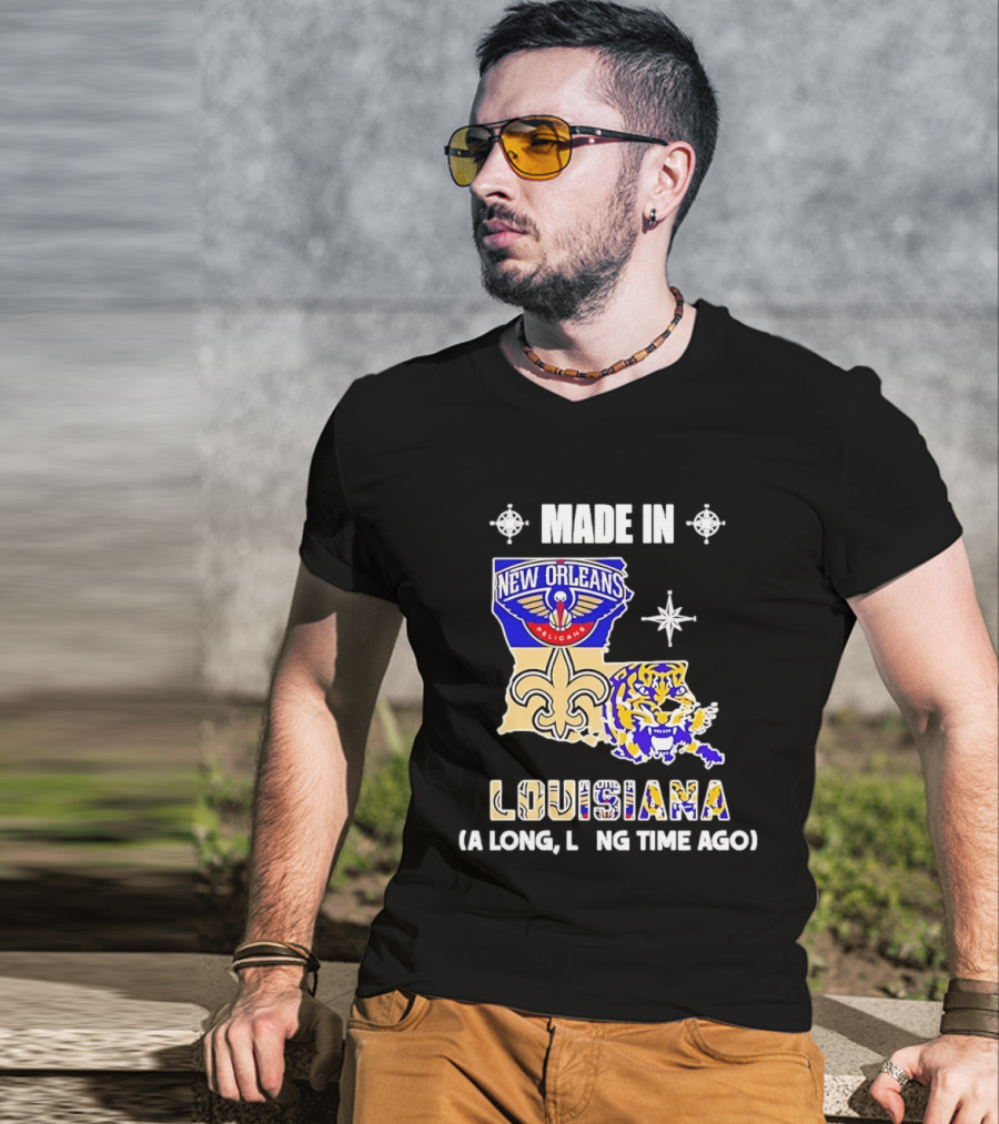 New Orleans Pelicans And Louisiana State Mashup A Long Long Time Ago T-Shirt