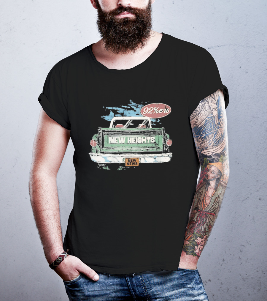 New Heights 92 Percenters Truck Vintage Style New News T-Shirt