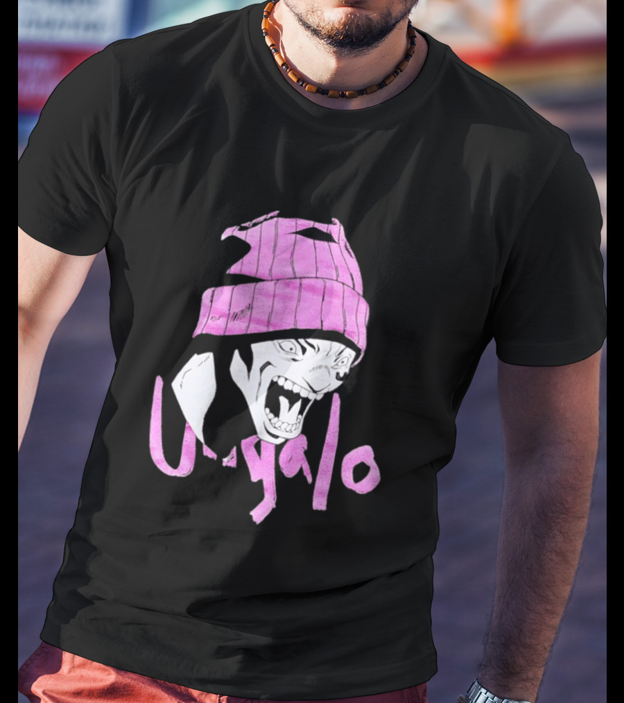 Ungalo JoJo's Bizarre Adventure Stone Ocean Pink Hat Manga T-Shirt