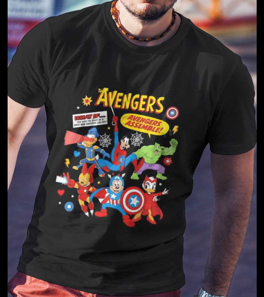 Marvel Avengers Assemble Mickey And Friends Comic Book Superheroes What If T-Shirt