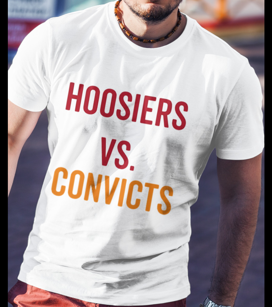 Indiana Hoosiers Vs Miami Hurricanes Hoosiers Vs Convicts Football 2026 T-Shirt