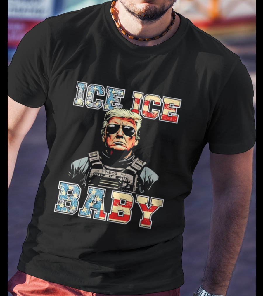 Ice Ice Baby Donald Trump America Sunglasses Vest T-Shirt