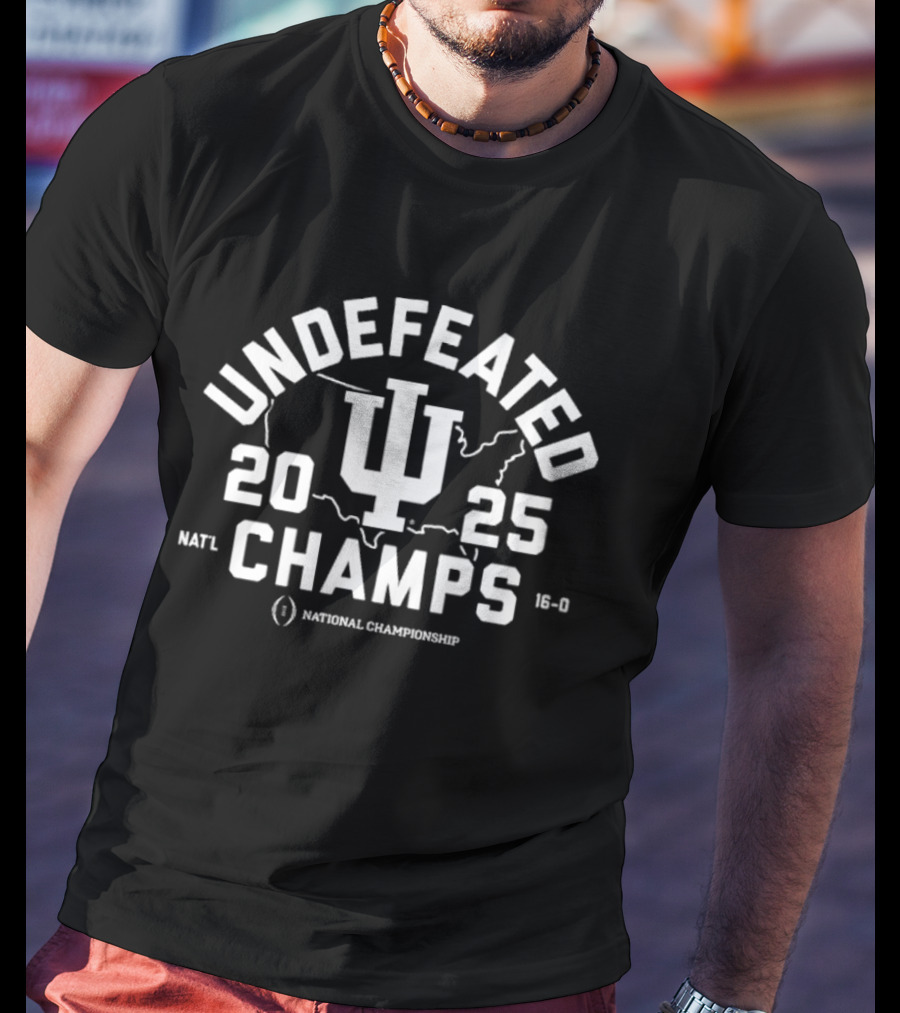 Indiana Hoosiers Undefeated 2025 Nat'l Champs 16 0 National Championship T-Shirt
