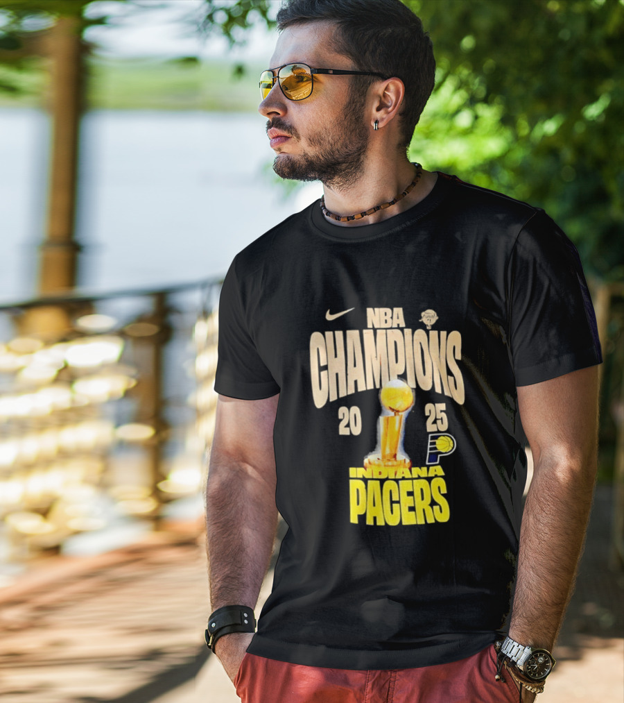 NBA Champions 2025 Indiana Pacers Trophy Nike T-Shirt
