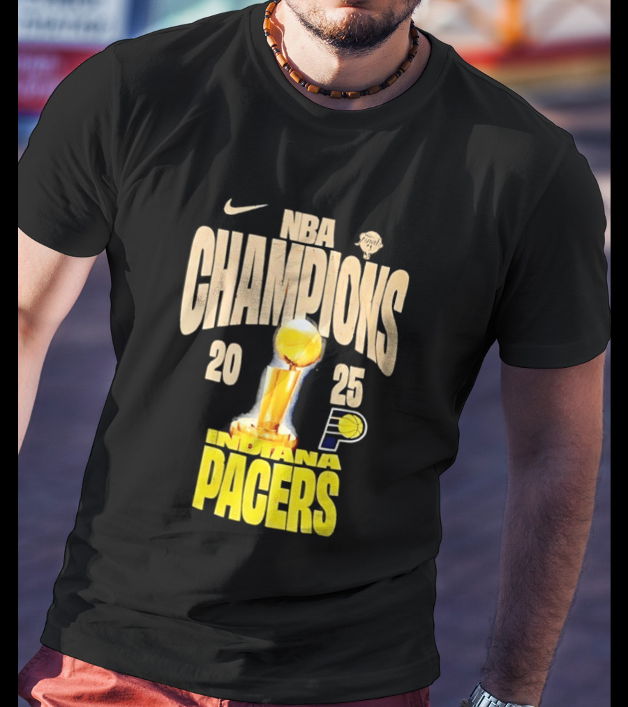 NBA Champions 2025 Indiana Pacers Trophy Nike T-Shirt