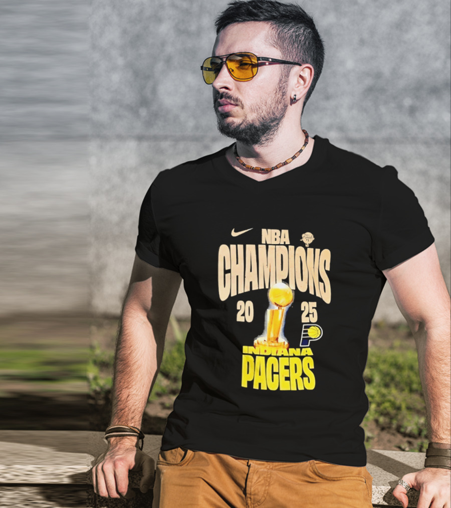 NBA Champions 2025 Indiana Pacers Trophy Nike T-Shirt