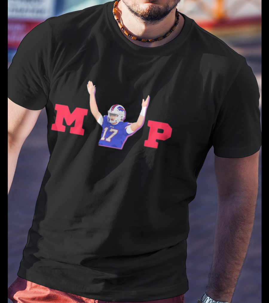 Josh Allen MVP 17 Buffalo Football Quarterback Celebration T-Shirt