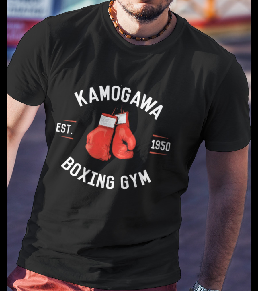 Kamogawa Boxing Gym Est 1950 Red Boxing Gloves T-Shirt