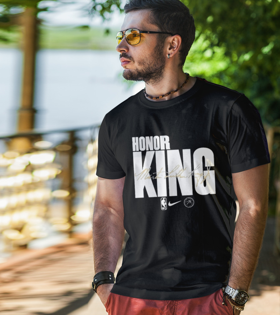 Honor King Martin Luther King Jr NBA Nike Los Angeles Lakers T-Shirt