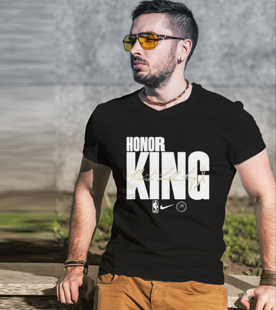 Honor King Martin Luther King Jr NBA Nike Los Angeles Lakers T-Shirt