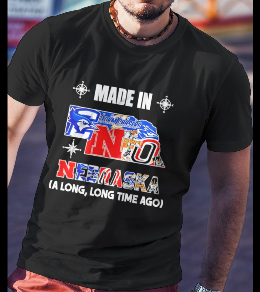 Made In Nebraska Long Time Ago College Sports State T-Shirt
