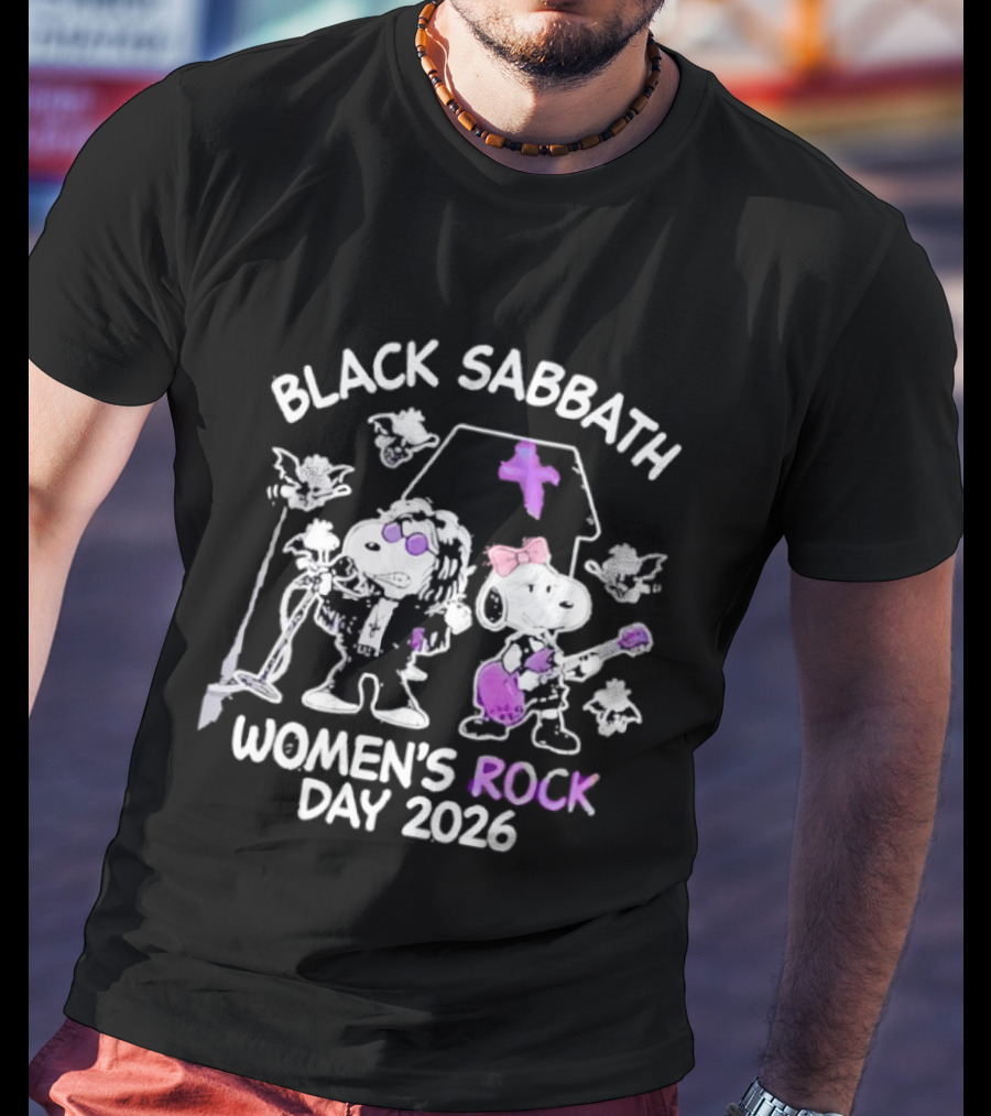 Snoopy Black Sabbath Women's Rock Day 2026 T-Shirt