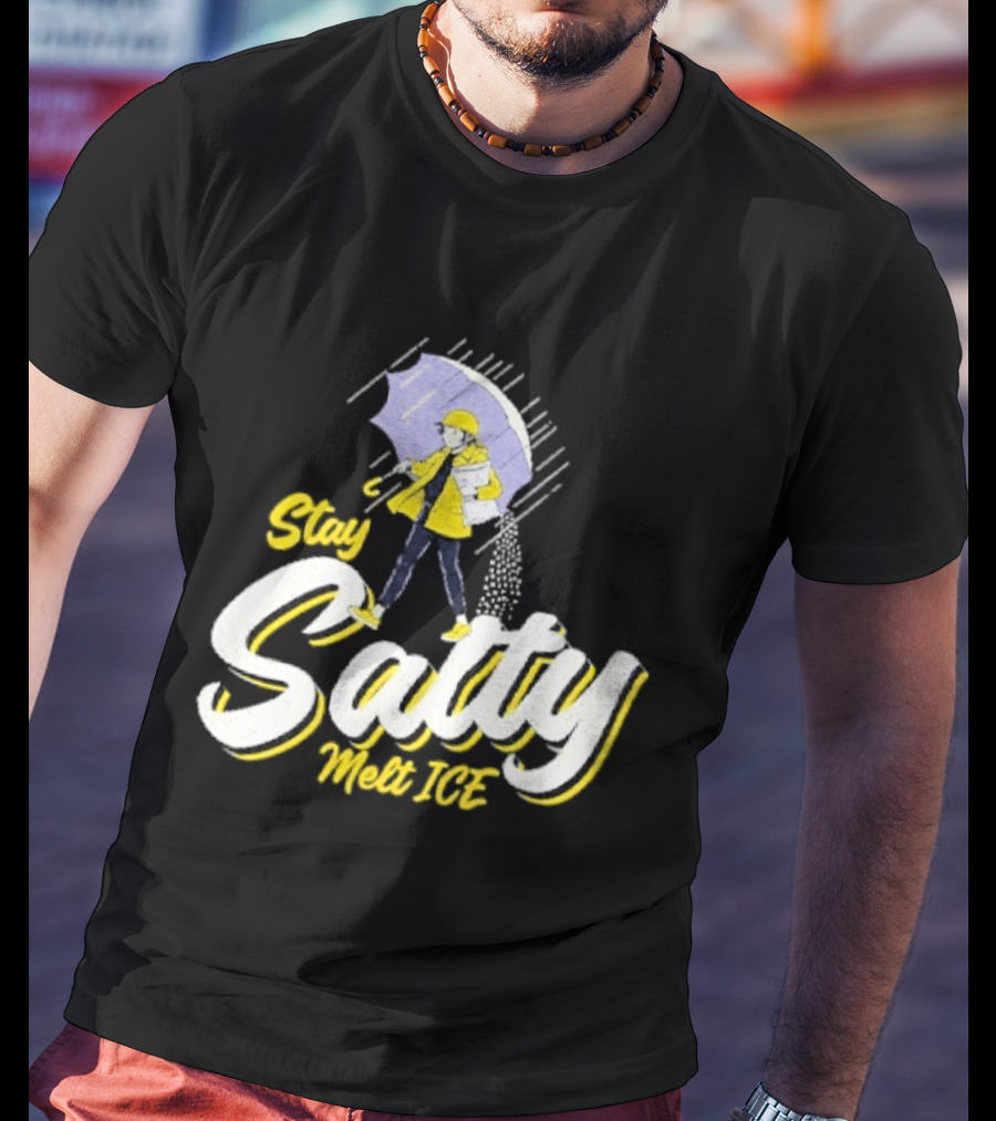 Stay Salty Umbrella Yellow Outfit Melt ICE T-Shirt