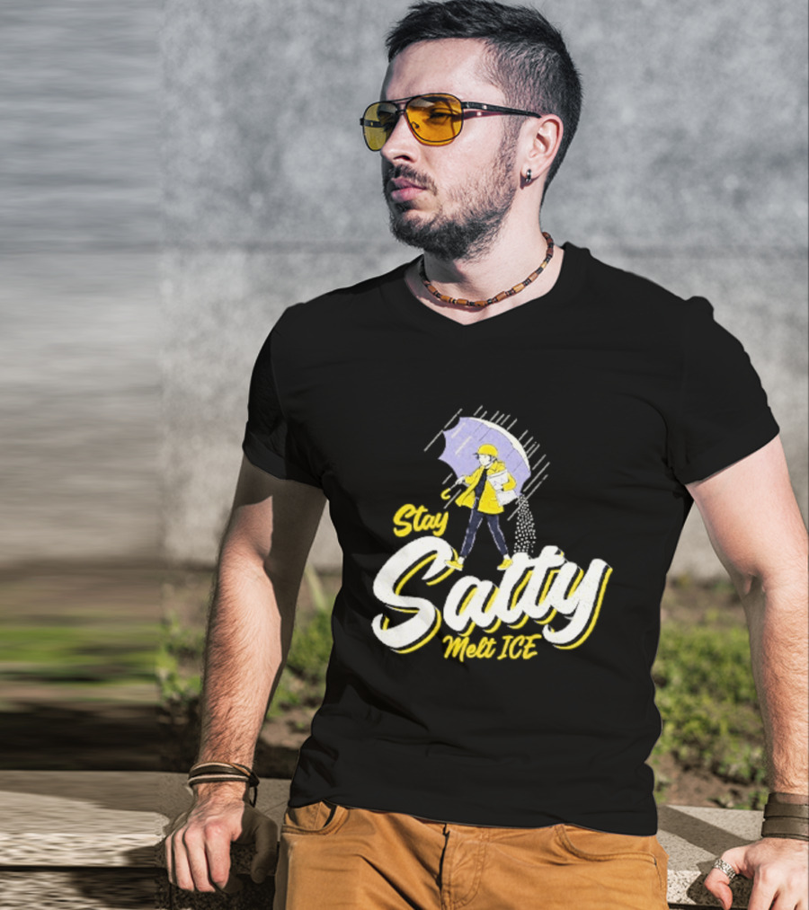 Stay Salty Umbrella Yellow Outfit Melt ICE T-Shirt