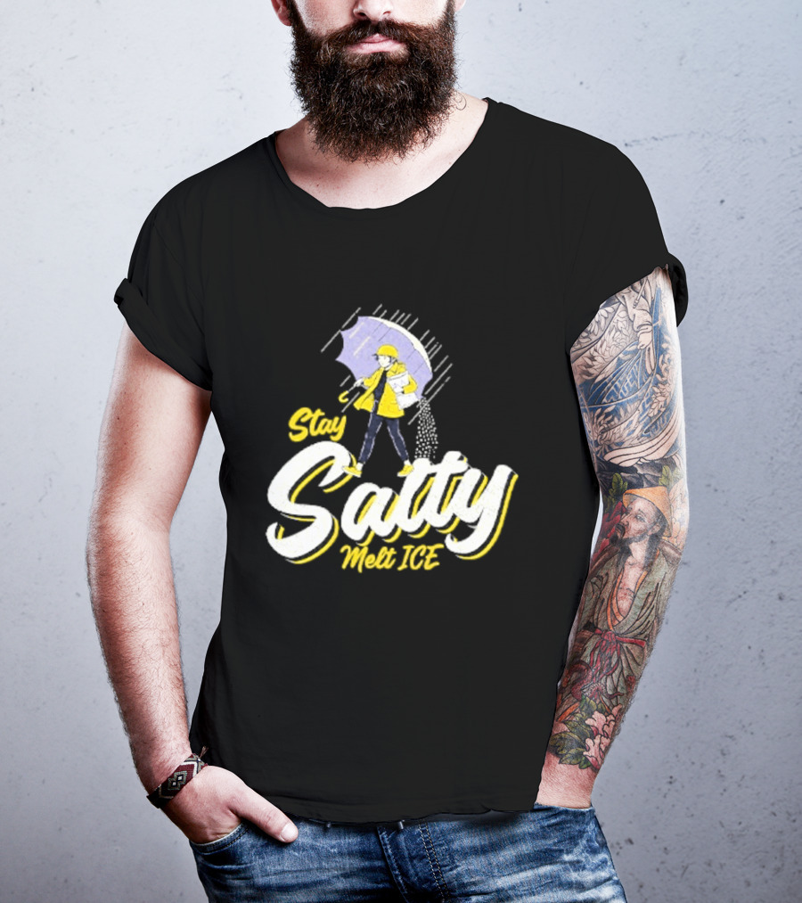 Stay Salty Umbrella Yellow Outfit Melt ICE T-Shirt