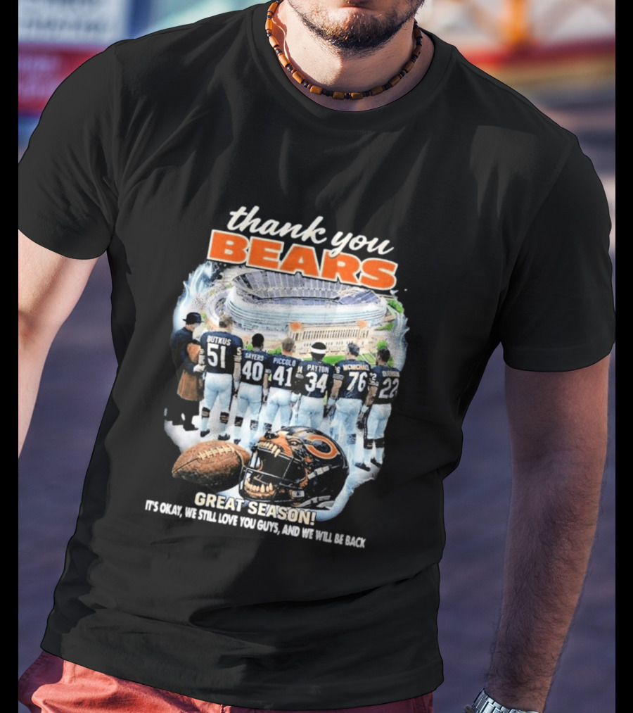 Thank You Bears Soldier Field Legends Great Season Players T-Shirt