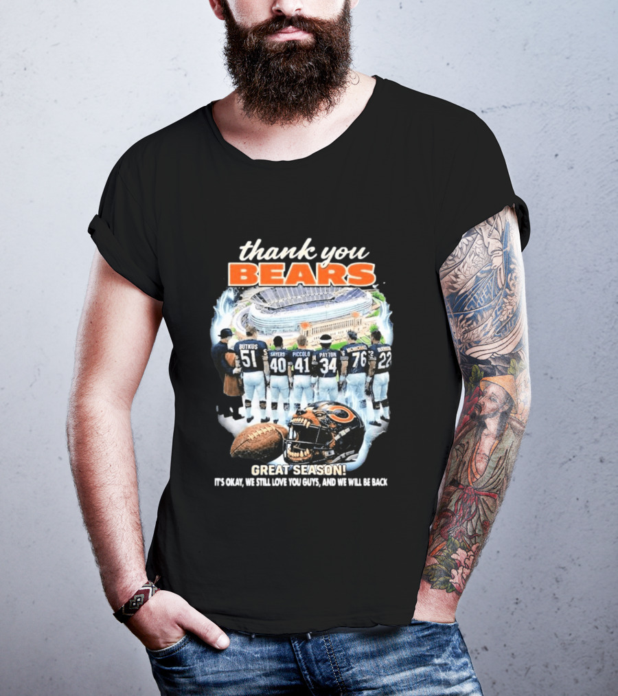 Thank You Bears Soldier Field Legends Great Season Players T-Shirt