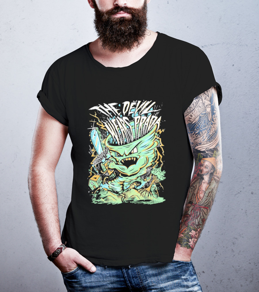 The Devil Wears Prada Brutal Chainsaw Creature T-Shirt