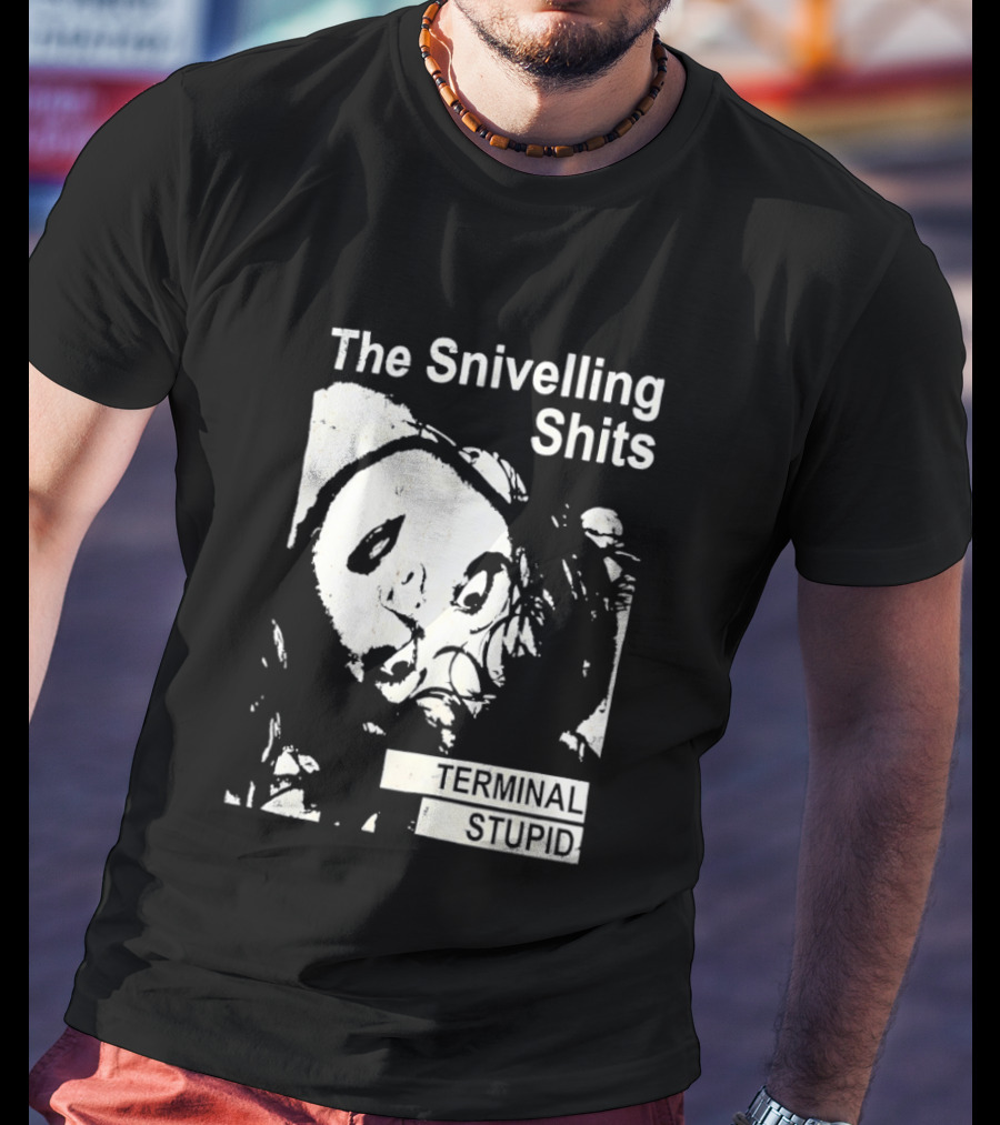 The Snivelling Shits Terminal Stupid Album Cover T-Shirt