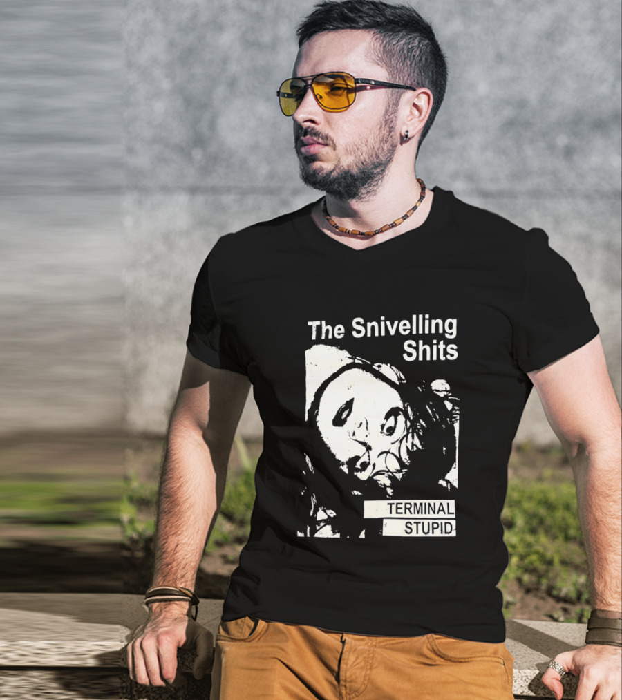 The Snivelling Shits Terminal Stupid Album Cover T-Shirt