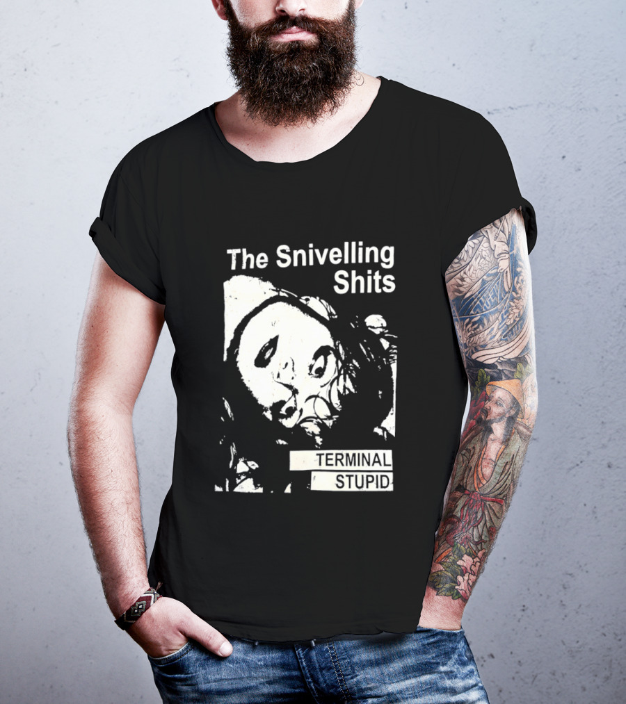 The Snivelling Shits Terminal Stupid Album Cover T-Shirt