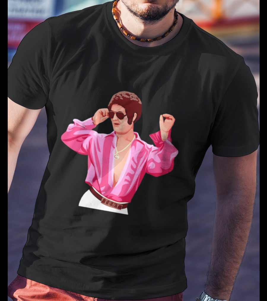 Tony Angelino Cartoon Parody Pink Sunglasses Iconic Look T-Shirt