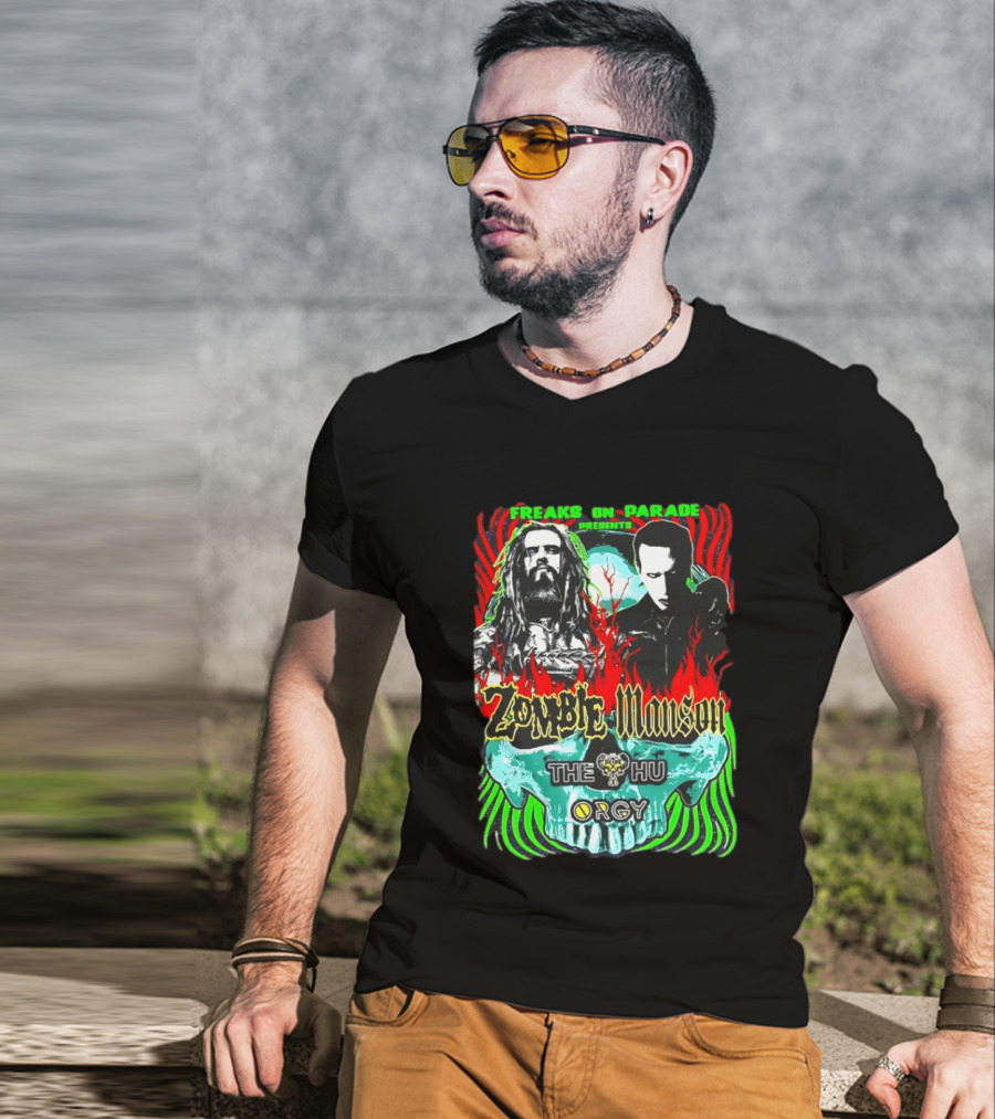 Freaks On Parade Presents Zombie Manson The HU Orgy 2026 Summer Tour T-Shirt