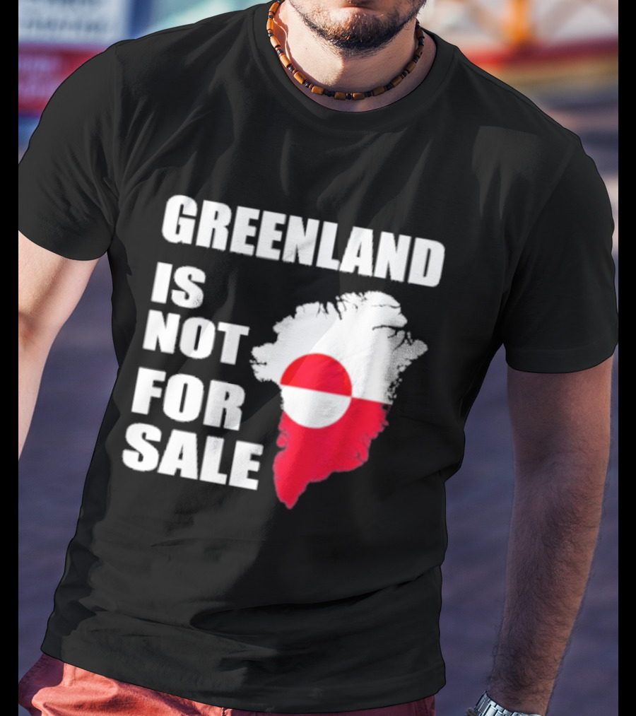 Greenland Is Not For Sale 2026 Map Red And White Flag T-Shirt