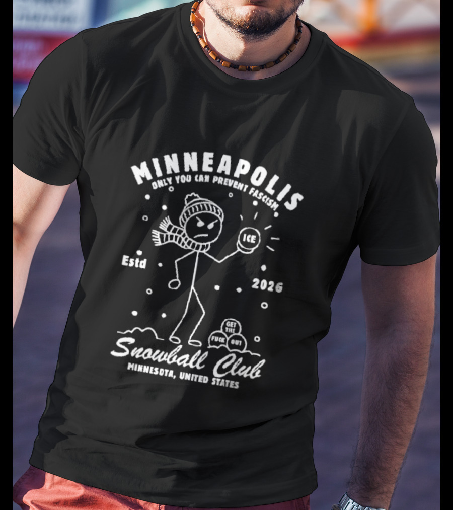 Minneapolis Snowball Club Anti ICE Protect Freedom Estd 2026 United States T-Shirt