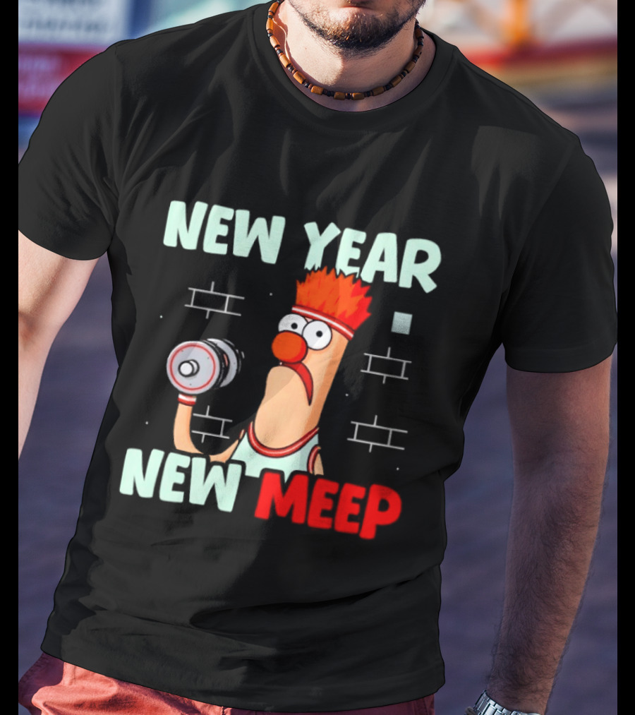 New Year New Meep Workout Motivation Cartoon T-Shirt