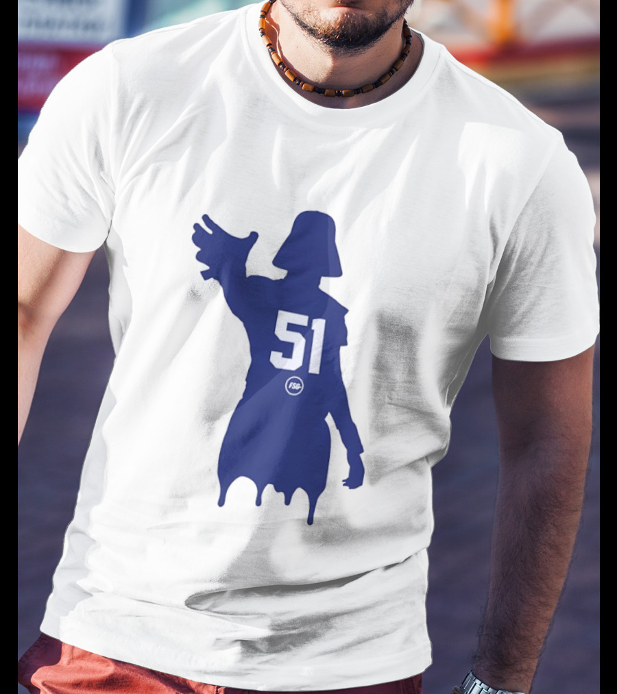 Darth Vader Silhouette Abdul Carter 51 New York Giants Football T-Shirt