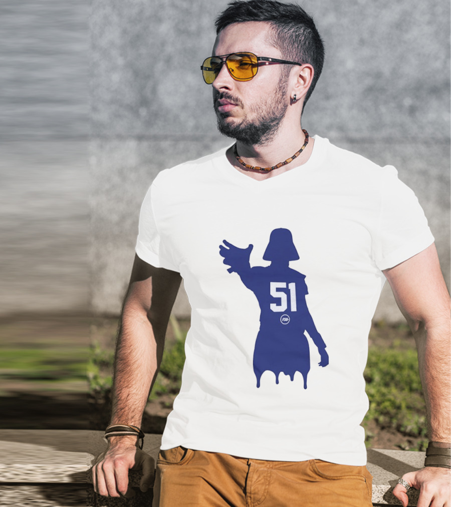 Darth Vader Silhouette Abdul Carter 51 New York Giants Football T-Shirt