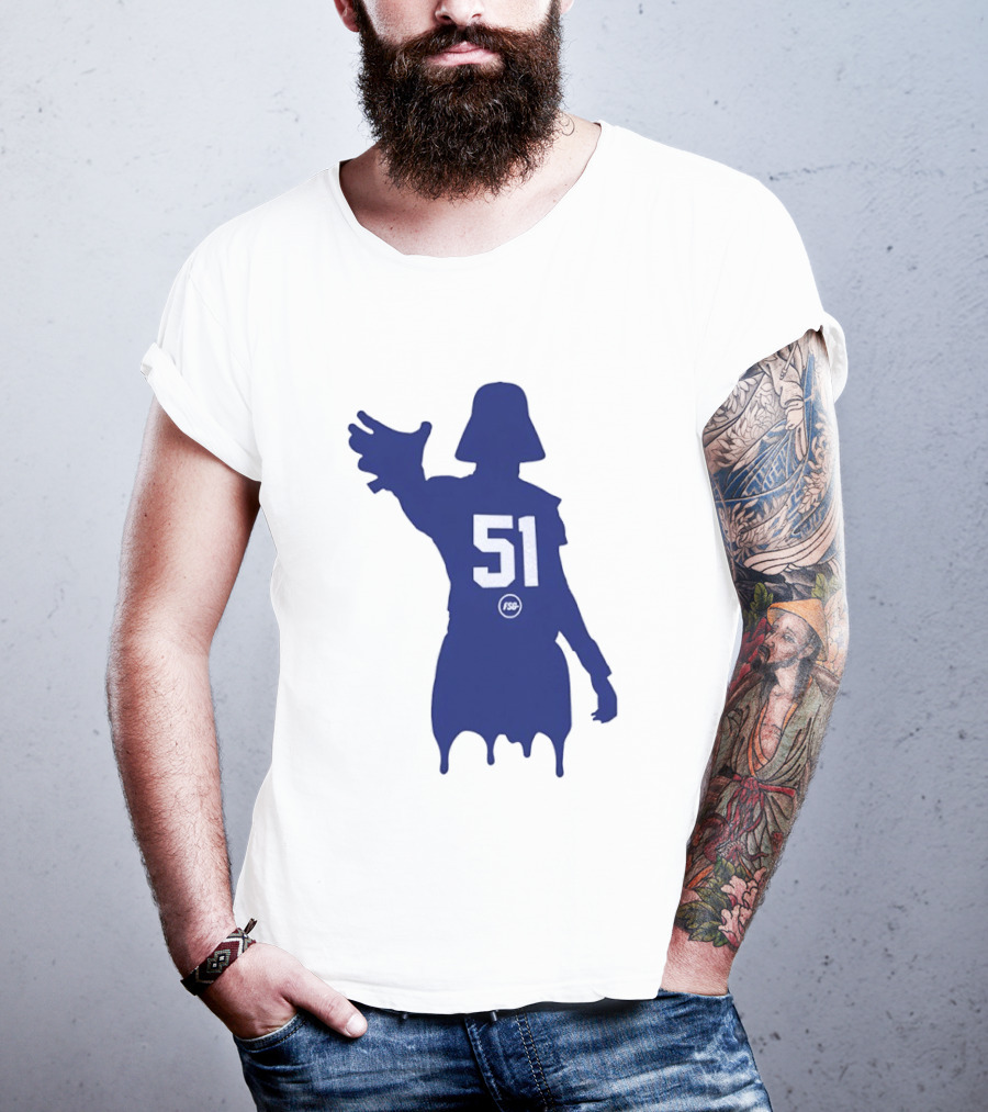 Darth Vader Silhouette Abdul Carter 51 New York Giants Football T-Shirt