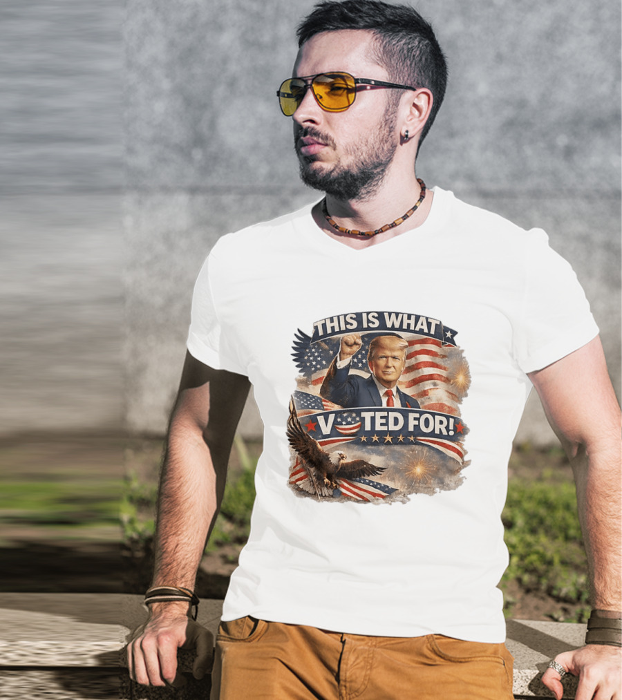 This Is What I Voted For Trump Eagle American Flag T-Shirt