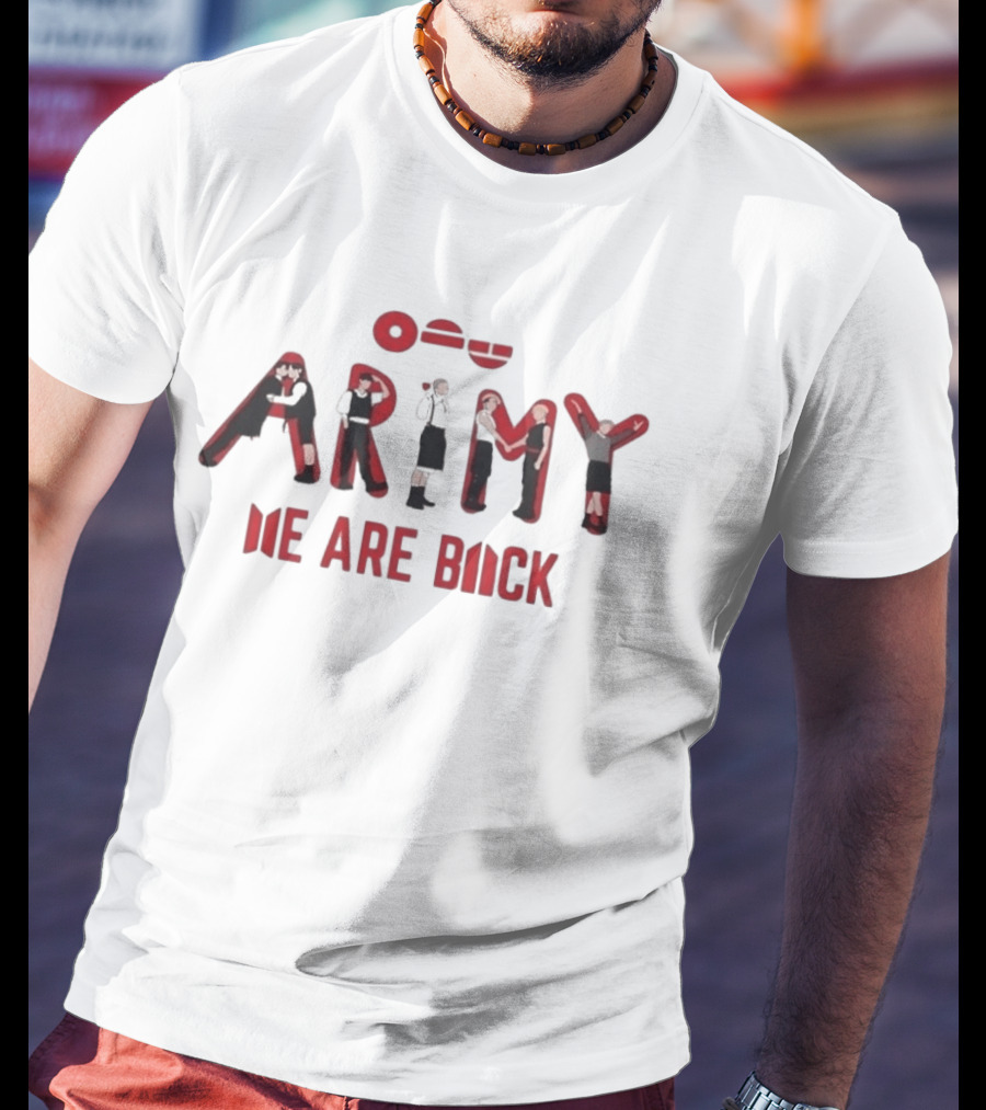 Army We Are Back Red Lettering T-Shirt