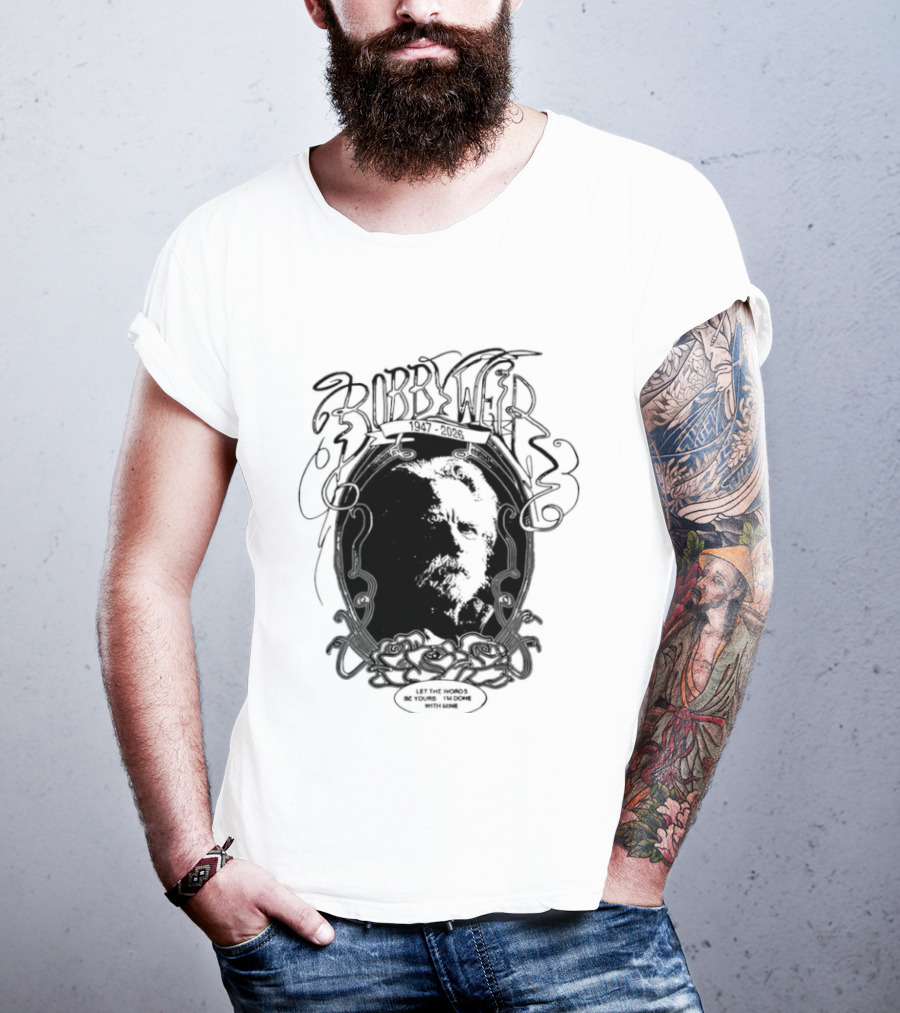 Bobby Weir Variant Psychedelic Face Black T-Shirt