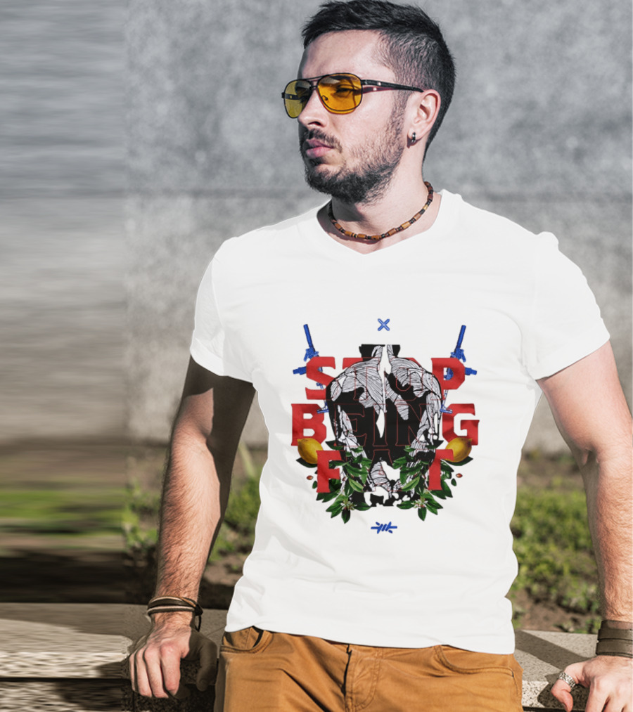 Stop Being Fat Lemon Guns Leaves T-Shirt