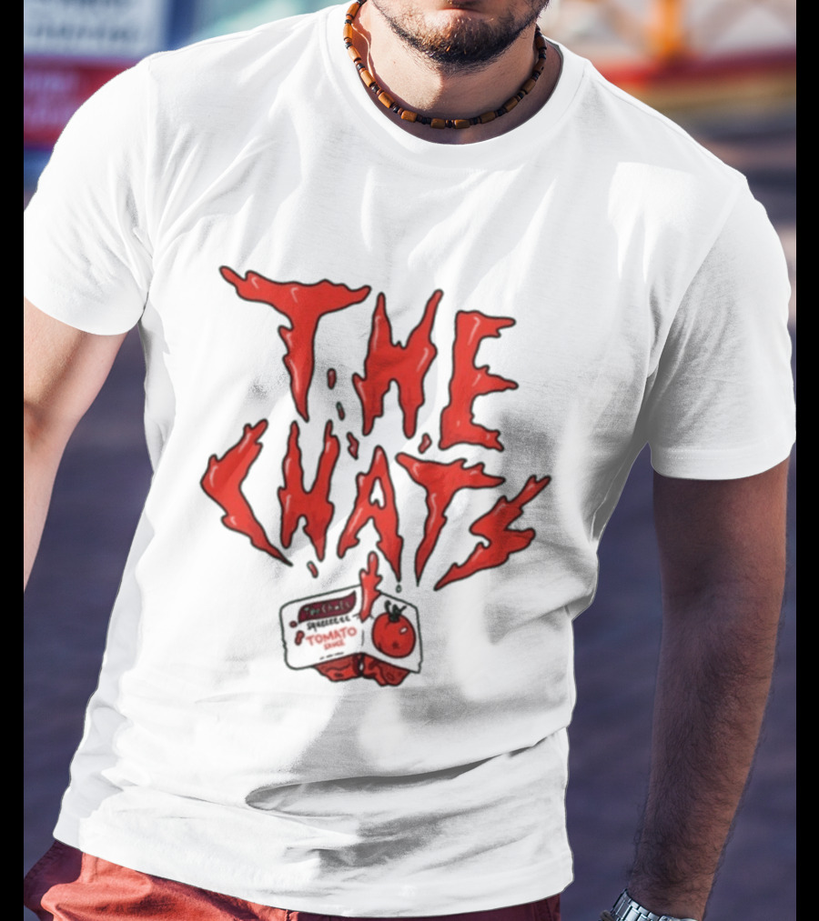The Chats Stonewheel Tomato Label And Red Dripping T-Shirt