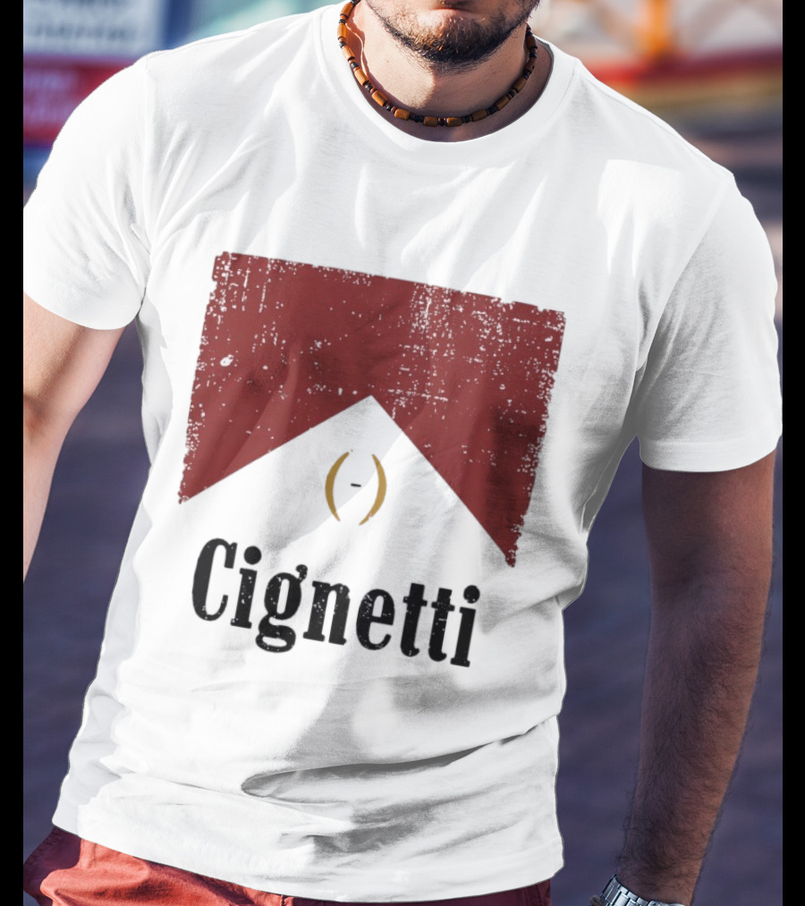 Cignetti Indiana Hoosiers Vintage Red Banner T-Shirt