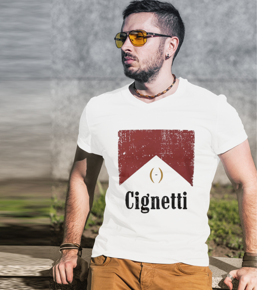 Cignetti Indiana Hoosiers Vintage Red Banner T-Shirt