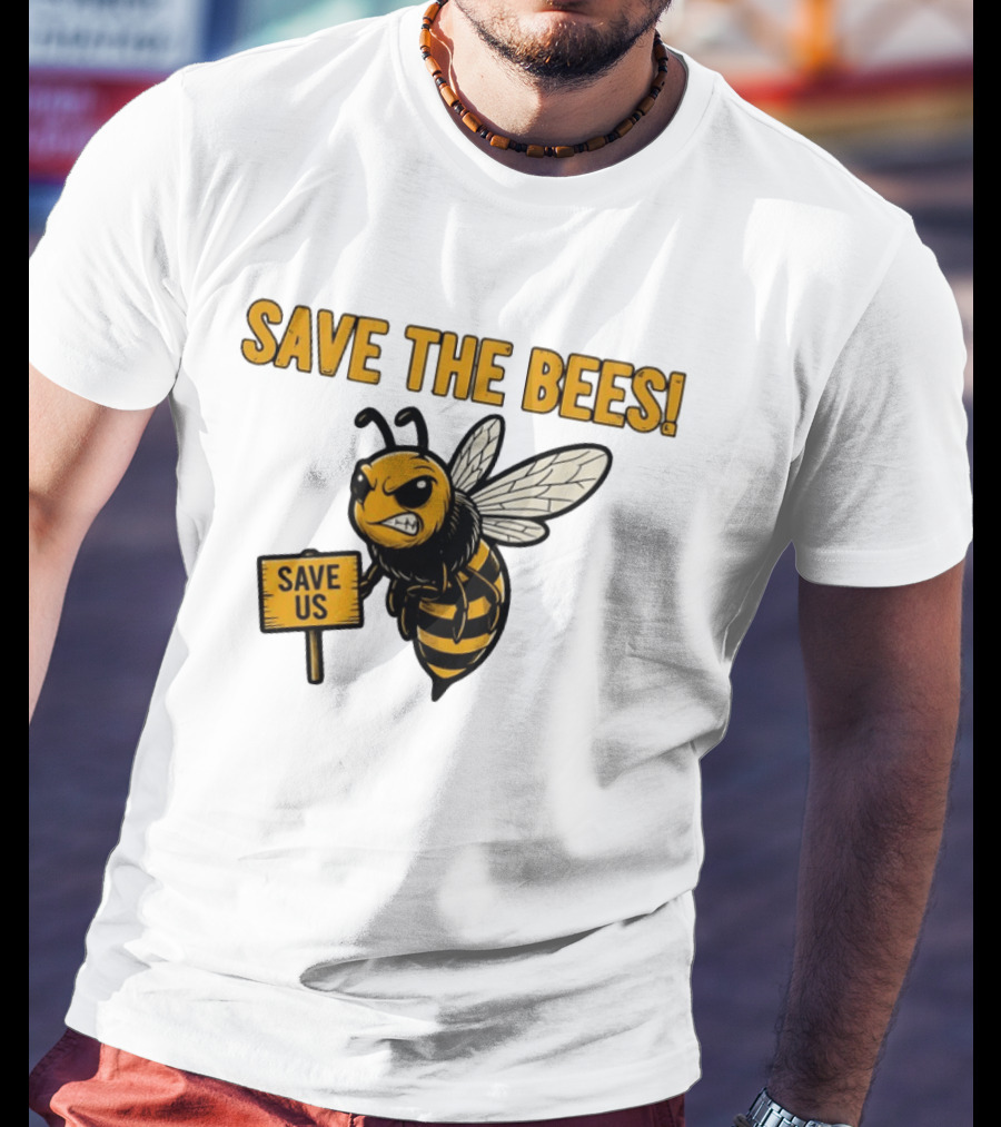 Grumpy Bee Save The Bees Save Us T-Shirt