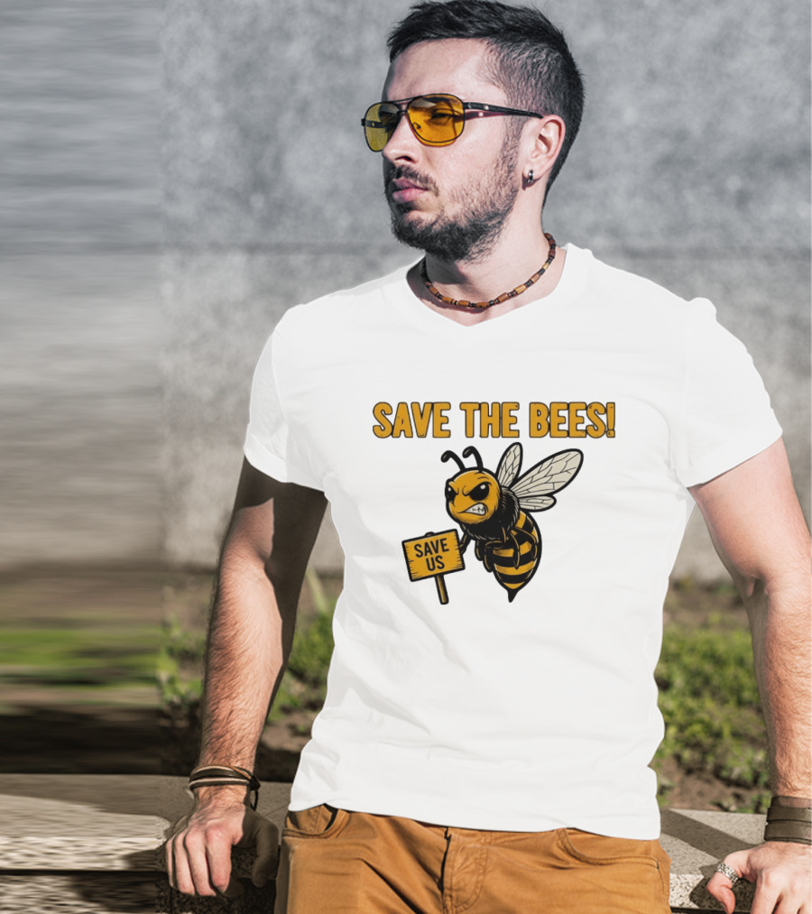 Grumpy Bee Save The Bees Save Us T-Shirt