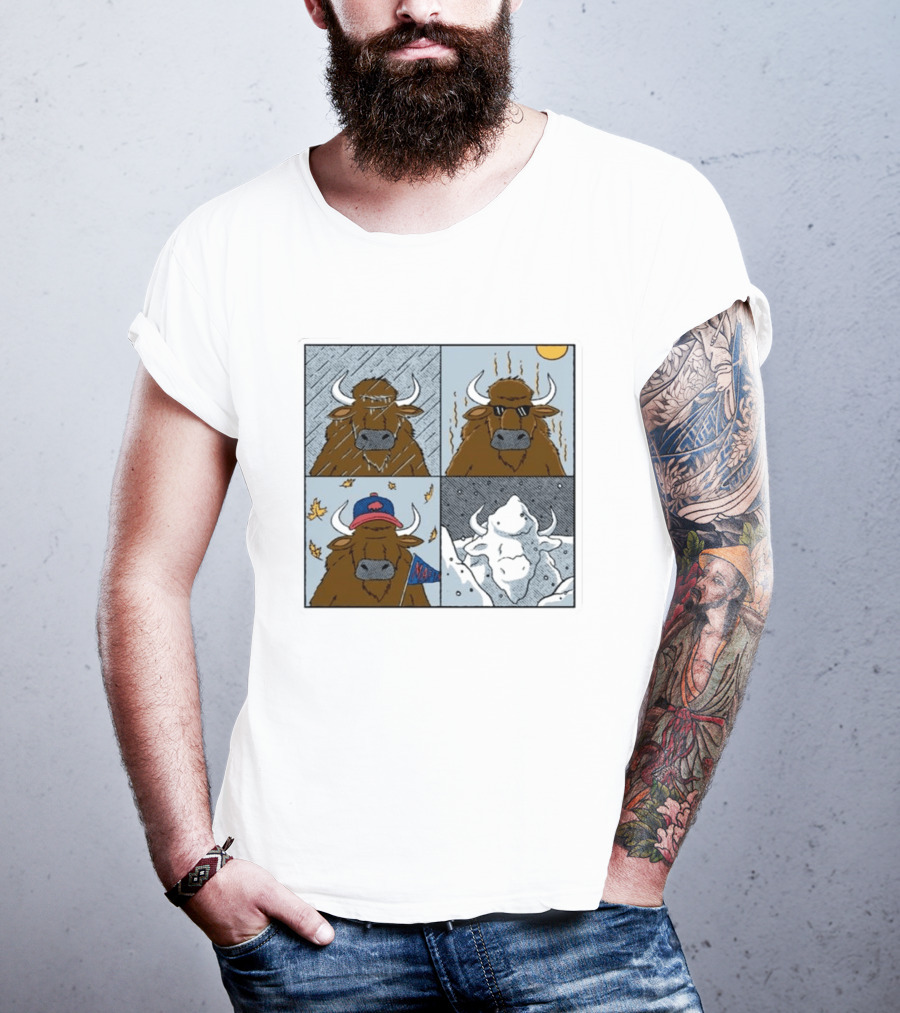 Buffalo Bills Seasons Buffalo Cartoon NFL Sports Fan T-Shirt