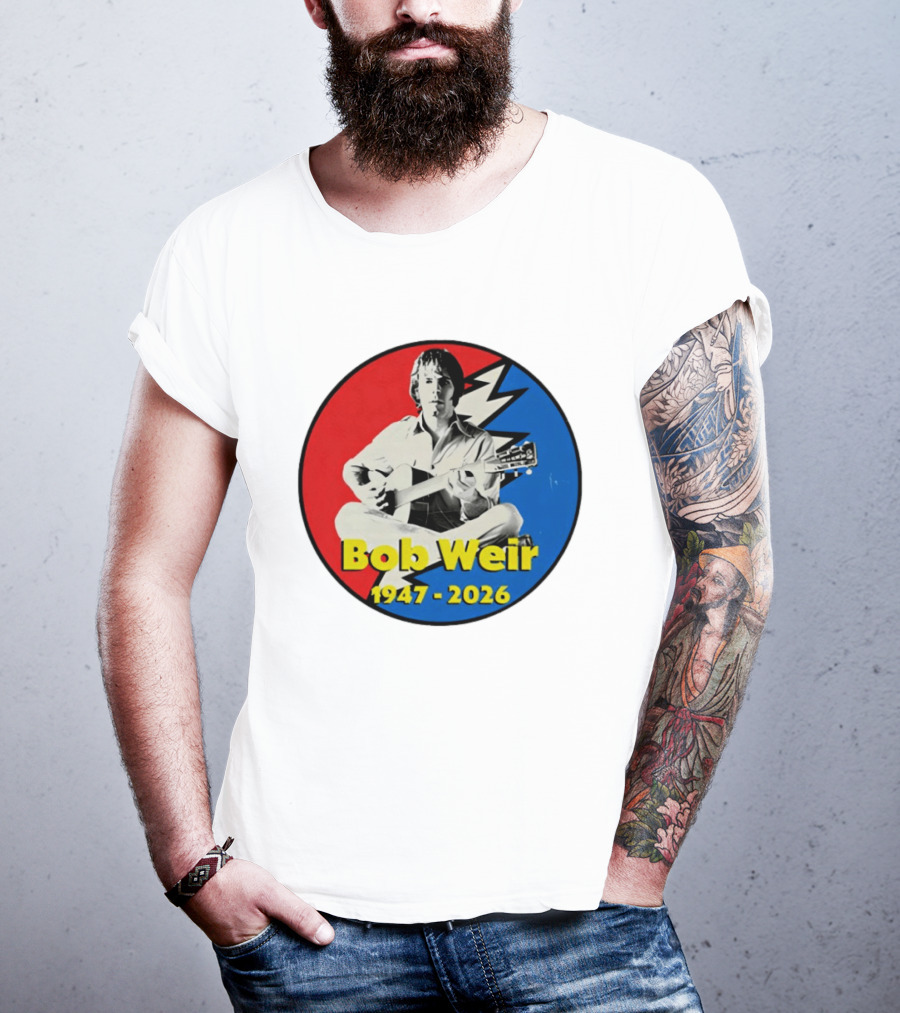 Bob Weir 1947 2026 Grateful Dead Lightning Bolt T-Shirt