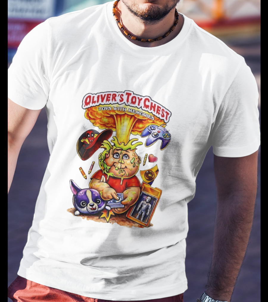 Oliver's Toy Chest Toys With Memories Cartoon Explosion Character Nostalgia T-Shirt