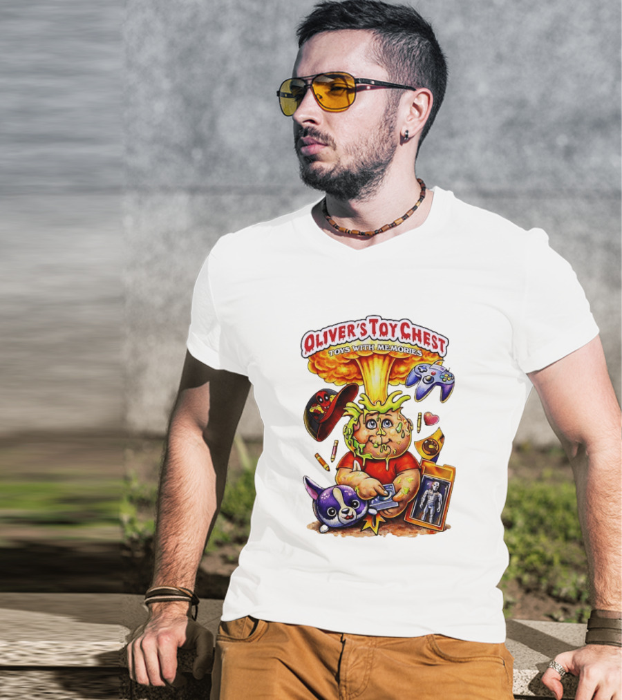 Oliver's Toy Chest Toys With Memories Cartoon Explosion Character Nostalgia T-Shirt