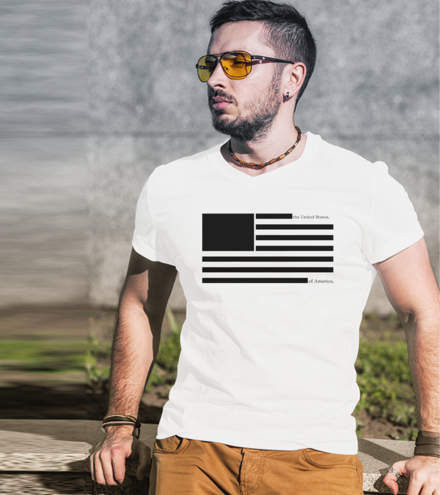 Redacted United States Flag With Blocked Epstein T-Shirt