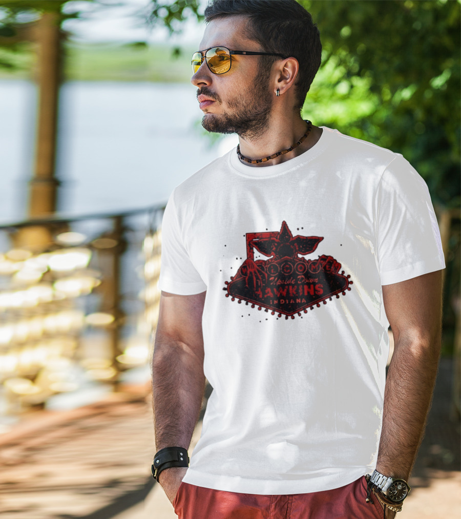 Welcome To Upside Down Hawkins Indiana Stranger Things T-Shirt