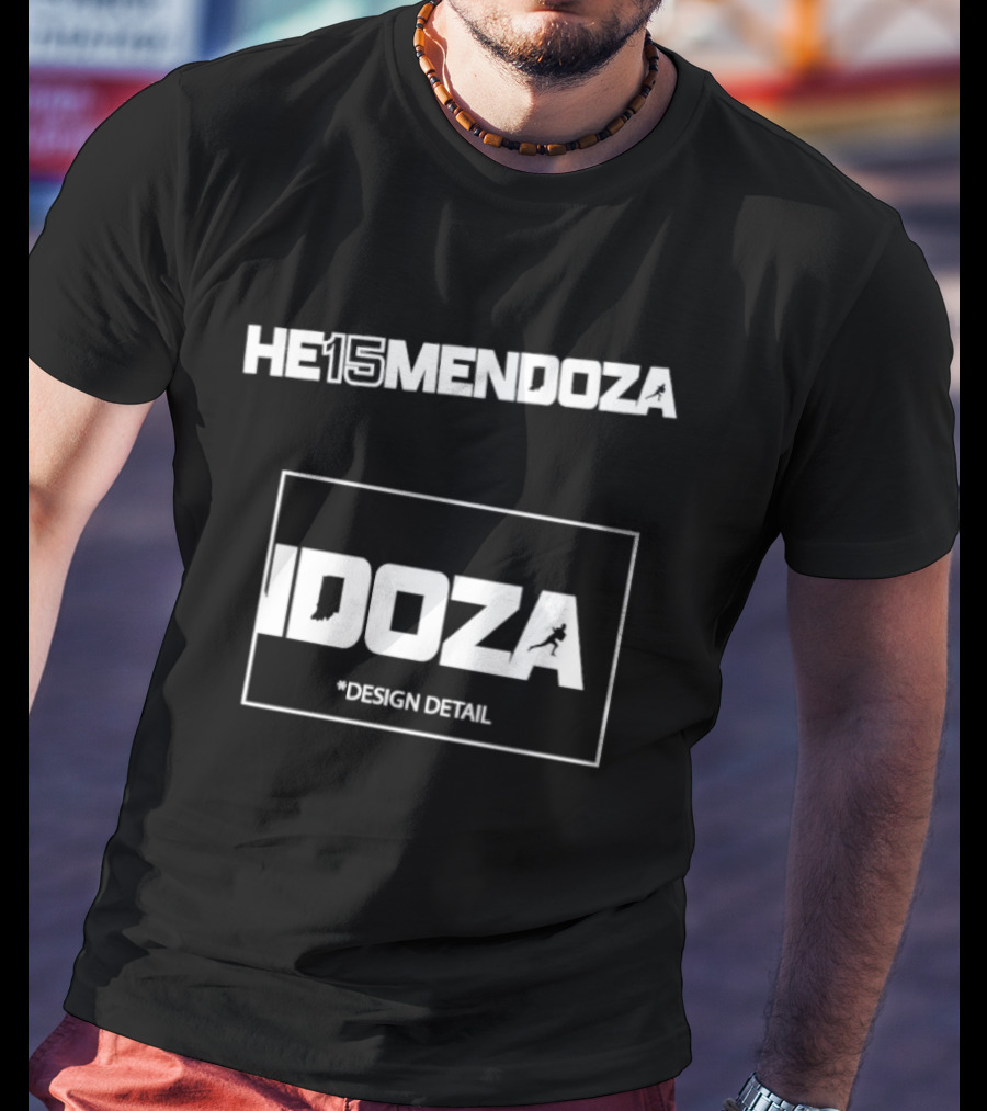 HE15MENDOZA Idoza Indiana Hoosier Football Detail T-Shirt